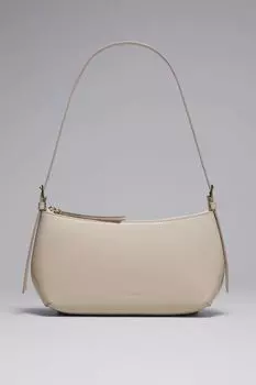 Сумка через плечо из блестящей кожи и другие истории H&M, бежевый