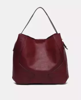 Сумка через плечо из бордовой кожи Abbacino, гранатовый