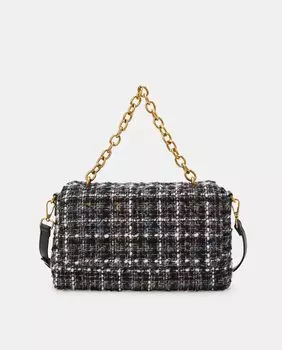 Сумка через плечо из черной ткани среднего размера Tintoretto, черный