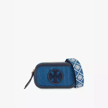 Сумка через плечо из денима Miller mini Tory Burch, мультиколор