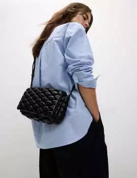 Сумка через плечо из искусственной кожи Marks & Spencer, черный