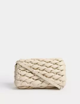 Сумка через плечо из искусственной кожи Marks & Spencer, кремовый