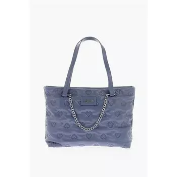Сумка через плечо из искусственной кожи с тиснением в виде сердец LOVE Moschino, Blue