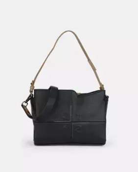 Сумка через плечо из искусственной кожи в шахматную клетку Caminatta, цвет Negro