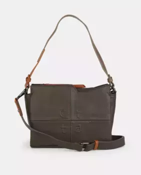 Сумка через плечо из искусственной кожи в шахматную клетку Caminatta, цвет Marrn