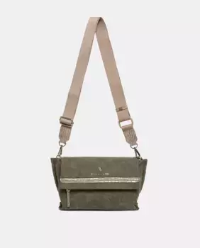 Сумка через плечо из искусственной замши и кокосового ореха Robert Pietri, зеленый