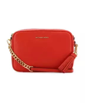 Сумка через плечо из коралловой кожи Michael Kors, красный
