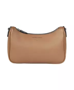 Сумка через плечо из коричневой кожи Giorgio Armani, коричневый