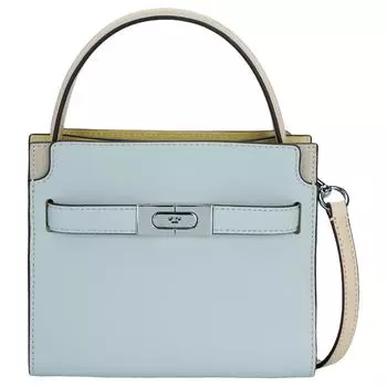 Сумка через плечо из коровьей кожи, мини-сумка женская, серая, с перьями TORY BURCH