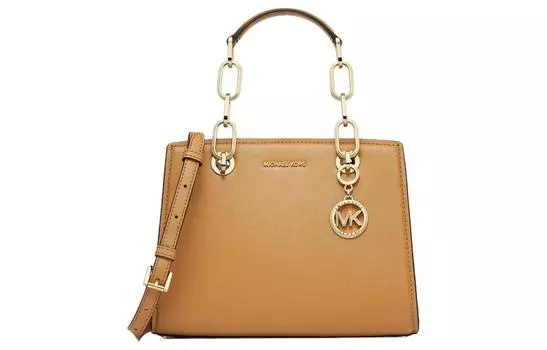 Сумка через плечо из коровьей кожи, цвет "арахис", женская, Trumpets MICHAEL KORS