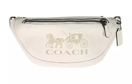 Сумка через плечо из коровьей кожи, большая мужская, цвет экрю COACH