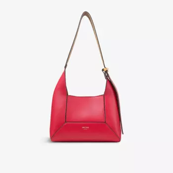 Сумка через плечо из кожи Diamond Hobo Jimmy Choo, красный