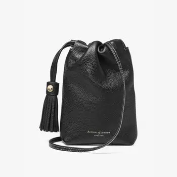 Сумка через плечо из кожи Hudson Aspinal Of London, черный