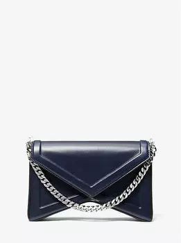 Сумка через плечо из кожи Manhatta Michael Kors, синий