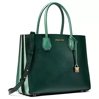 Сумка через плечо из кожи Mercer, большая женская, цвет Jasper MICHAEL KORS