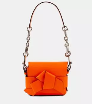 Сумка через плечо из кожи Musubi Acne Studios, цвет bright orange