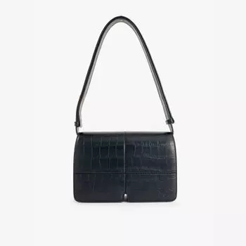 Сумка через плечо из кожи с эффектом крокодиловой кожи Snip Burberry, черный