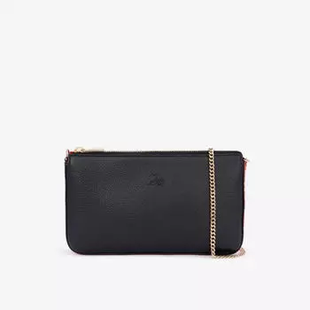 Сумка через плечо из кожи с контрастными вставками Loubila Christian Louboutin, черный