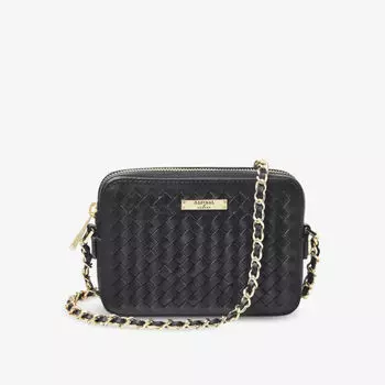 Сумка через плечо из кожи с логотипом Milly Aspinal Of London, черный