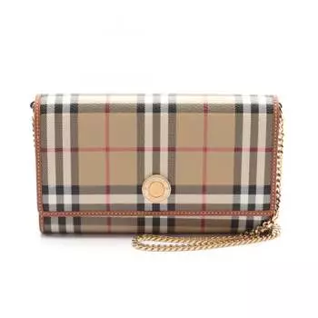 Сумка через плечо из кожи с покрытием Burberry Canvas, бежевый/коричневый/мультиколор