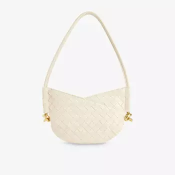 Сумка через плечо из кожи с узлом Bottega Veneta, синий