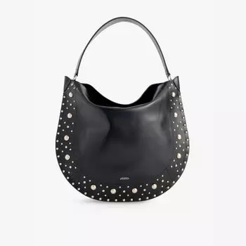 Сумка через плечо из кожи с заклепками Oskan Isabel Marant, черный