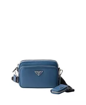 Сумка через плечо из кожи Saffiano Prada, синий