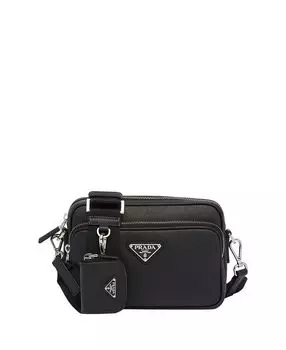 Сумка через плечо из кожи Saffiano Prada, черный
