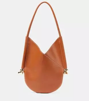 Сумка через плечо из кожи Solstice Small Bottega Veneta, цвет light wood-nat-mb