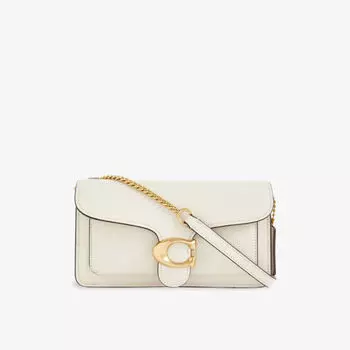 Сумка через плечо из кожи Tabby Coach, цвет b4/chalk