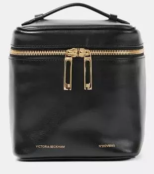 Сумка через плечо из кожи Vanity Cube Victoria Beckham, черный