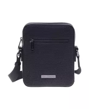 Сумка через плечо из крапчатой кожи Baldinini, черный