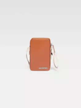 Сумка через плечо из крупной ткани Ле Куэрда вертикальный Jacquemus, светло-коричневый