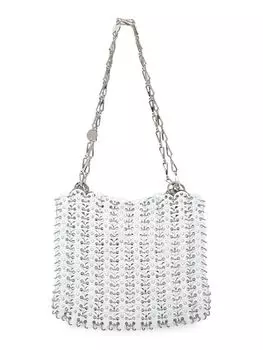 Сумка через плечо из латуни с цепочкой Rabanne, серебро