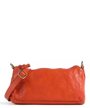 Сумка через плечо из мелкозернистой яловой кожи. Campomaggi, оранжевый