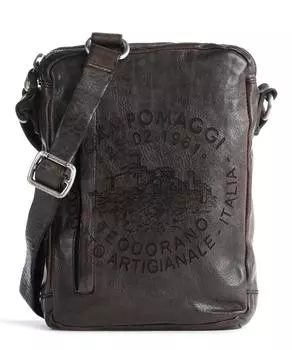 Сумка через плечо из мелкозернистой яловой кожи. Campomaggi, коричневый