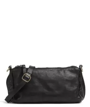 Сумка через плечо из мелкозернистой яловой кожи. Campomaggi, черный