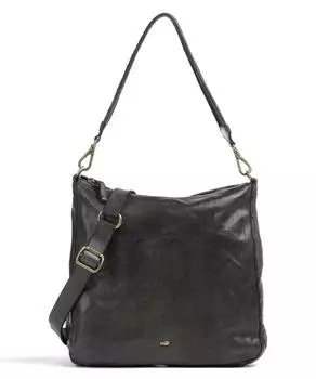 Сумка через плечо из мелкозернистой яловой кожи. Campomaggi, серый