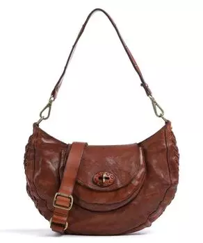 Сумка через плечо из мелкозернистой яловой кожи. Campomaggi, коричневый