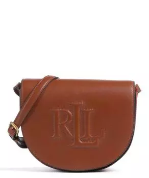 Сумка через плечо из мелкозернистой яловой кожи. Lauren Ralph Lauren, коричневый