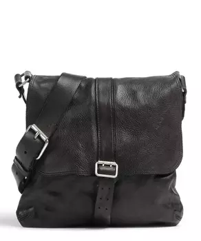 Сумка через плечо из мелкозернистой яловой кожи. Campomaggi, серый