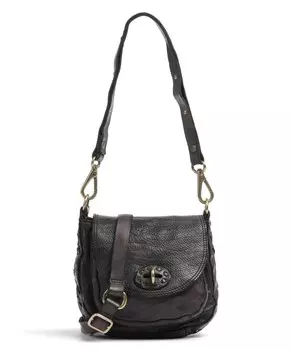 Сумка через плечо из мелкозернистой яловой кожи. Campomaggi, серый