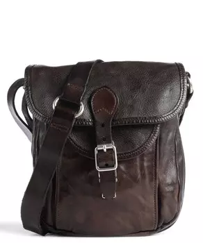 Сумка через плечо из мелкозернистой яловой кожи. Campomaggi, коричневый