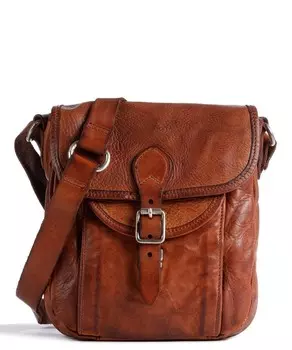 Сумка через плечо из мелкозернистой яловой кожи. Campomaggi, коричневый