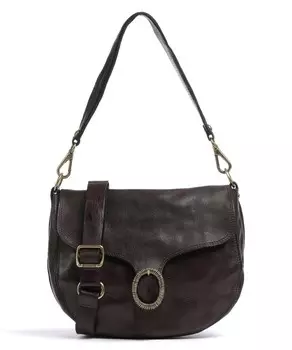 Сумка через плечо из мелкозернистой яловой кожи. Campomaggi, коричневый