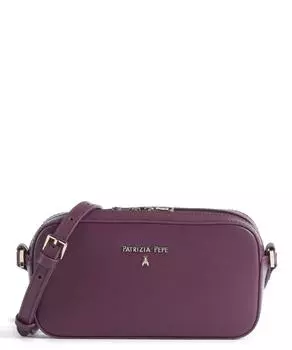 Сумка через плечо из мелкозернистой телячьей кожи. Patrizia Pepe, фиолетовый