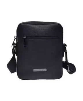 Сумка через плечо из мятой кожи Baldinini, черный