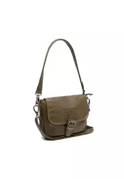 Сумка через плечо из мытой кожи 21 см The Chesterfield Brand, цвет Olive Green
