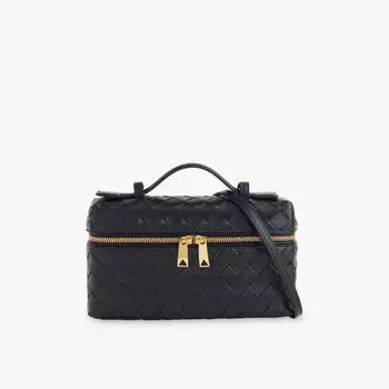 Сумка через плечо из натуральной кожи Vanity Bottega Veneta, черный