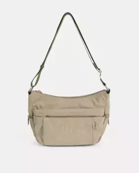 Сумка через плечо из нейлона, двойной передний внешний карман и один задний карман, регулируемая нейлоновая перекрестная ручка, застежка-молния Pepe Moll, цвет Kaki
